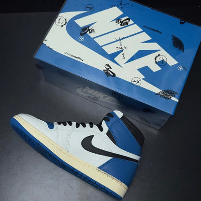 【LJR】Travis Scott × Fragment × Nike Air Jordan 1 Retro High OG SP "Military Blue" LJR