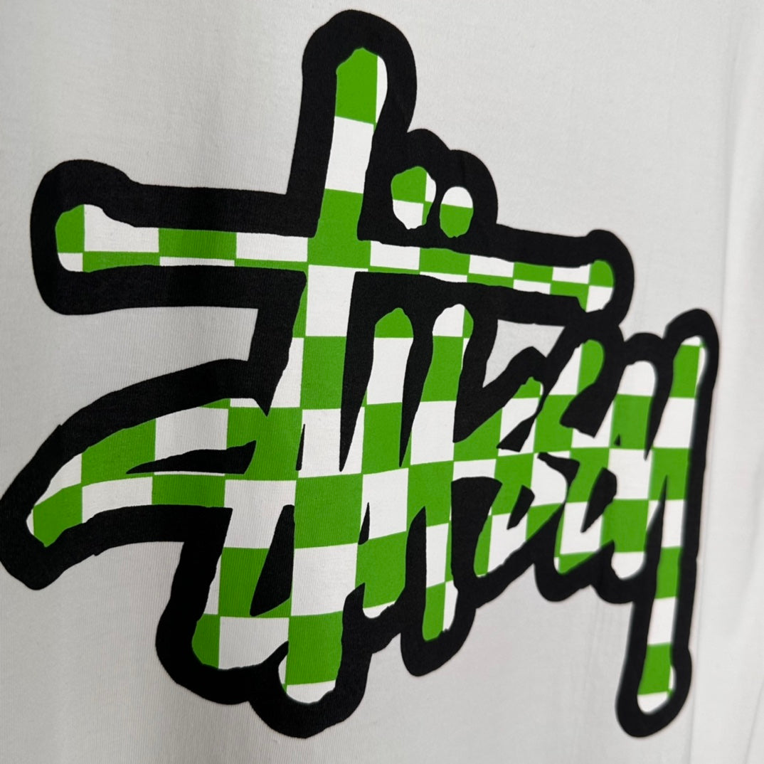 Stussy 23SS CHECKER STOCK TEE  "White"