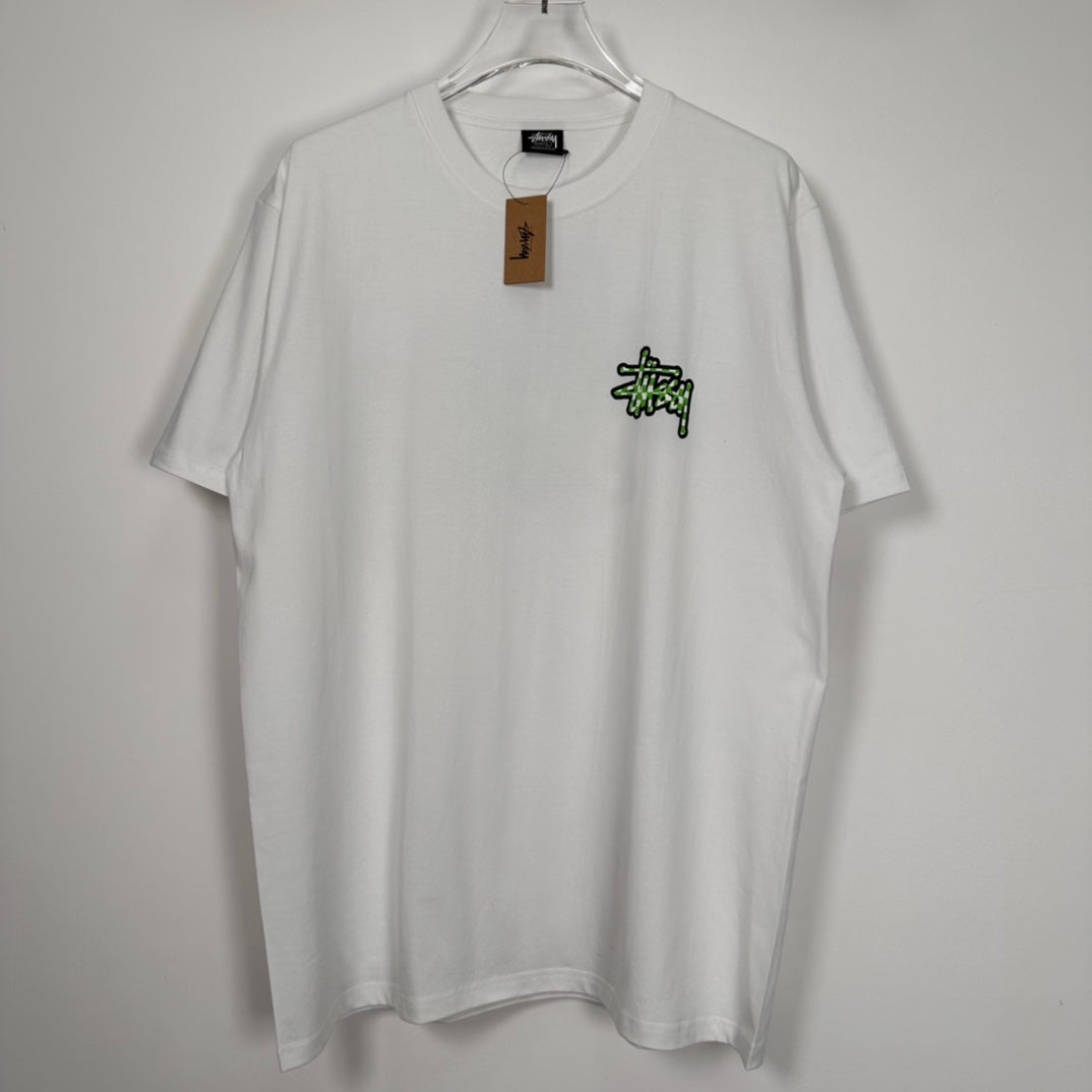 Stussy 23SS CHECKER STOCK TEE  "White"