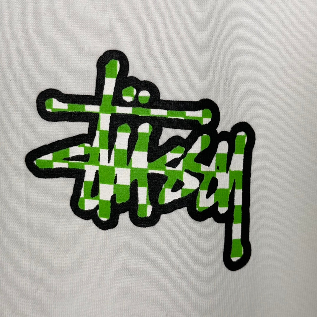 Stussy 23SS CHECKER STOCK TEE  "White"