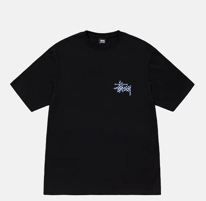 Stussy 23SS CHECKER STOCK TEE "Black"