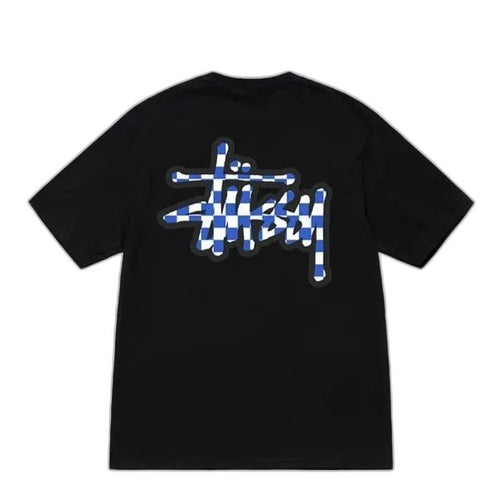 Stussy 23SS CHECKER STOCK TEE "Black"