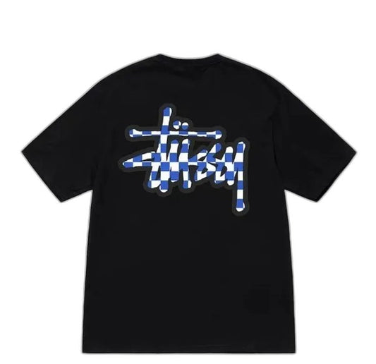 Stussy 23SS CHECKER STOCK TEE "Black"