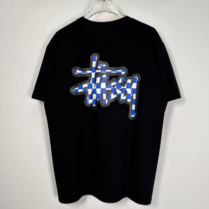 Stussy 23SS CHECKER STOCK TEE "Black"