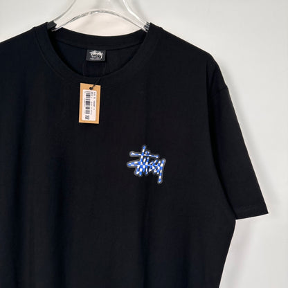 Stussy 23SS CHECKER STOCK TEE "Black"