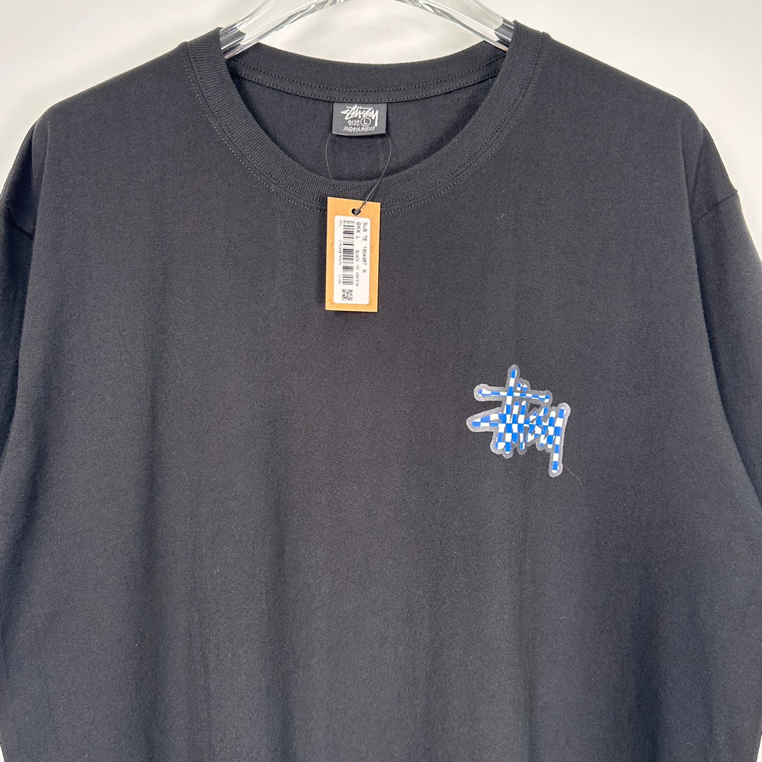 Stussy 23SS CHECKER STOCK TEE "Black"