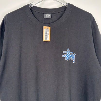 Stussy 23SS CHECKER STOCK TEE "Black"