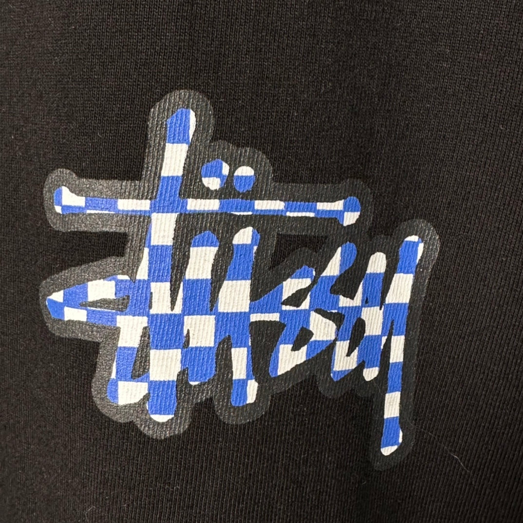 Stussy 23SS CHECKER STOCK TEE "Black"