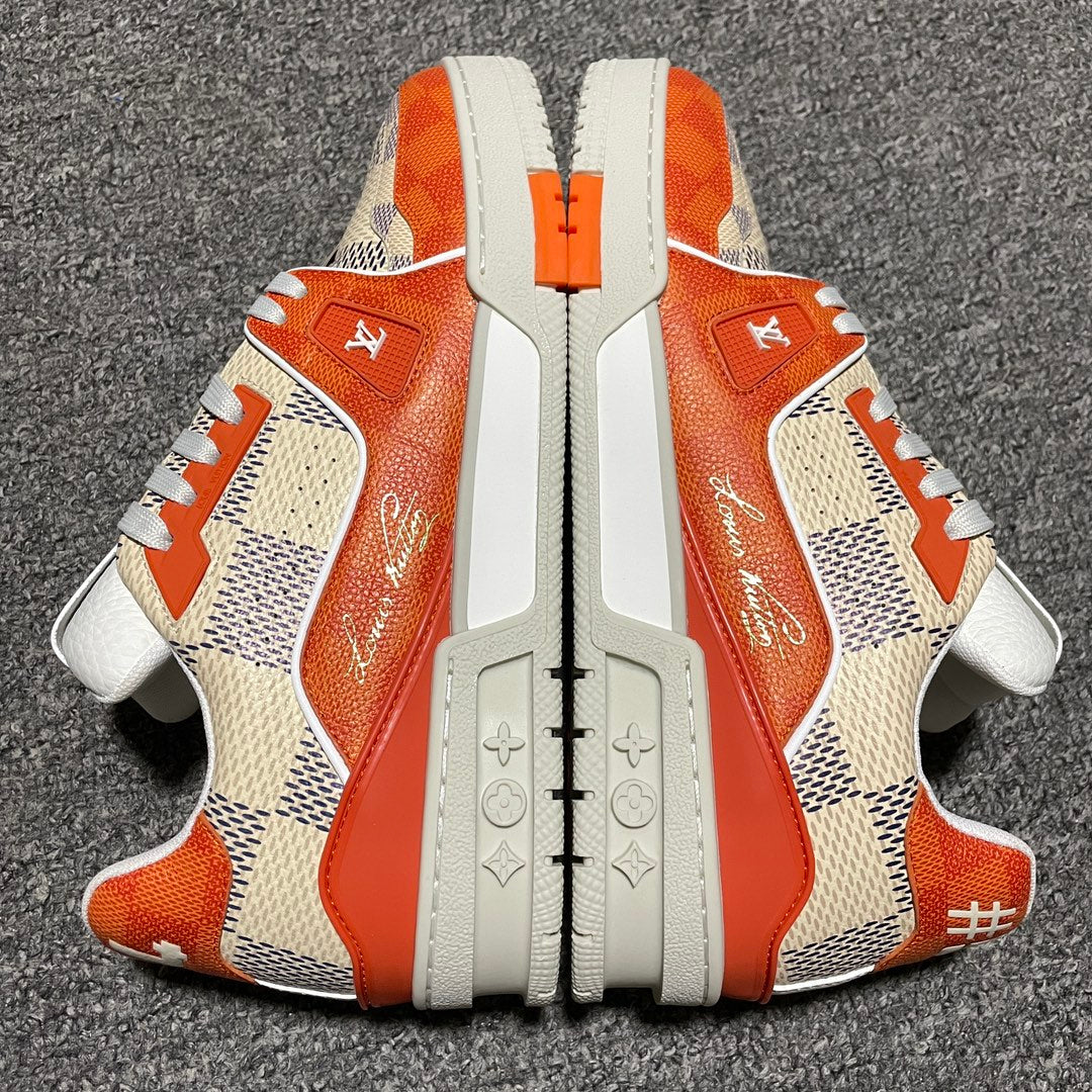 Louis Vuitton Trainer Line Sneaker "WhiteOrange"Green"