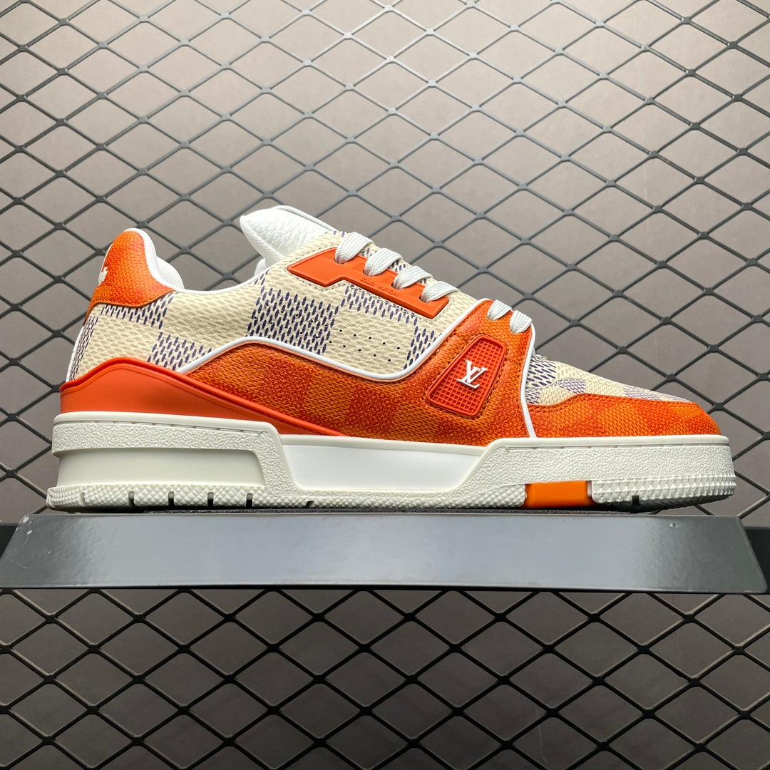 Louis Vuitton Trainer Line Sneaker "WhiteOrange"Green"