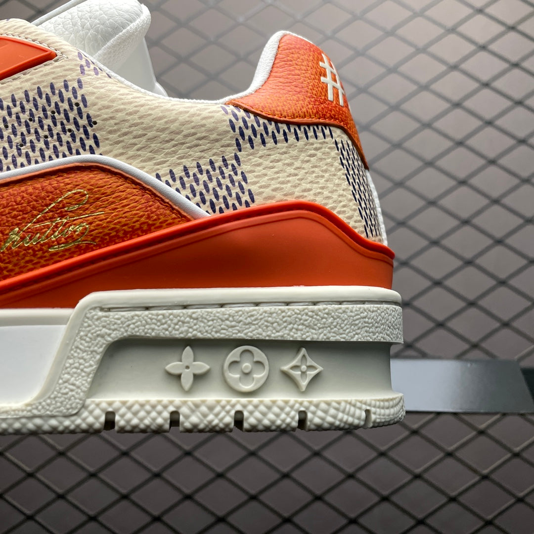 Louis Vuitton Trainer Line Sneaker "WhiteOrange"Green"