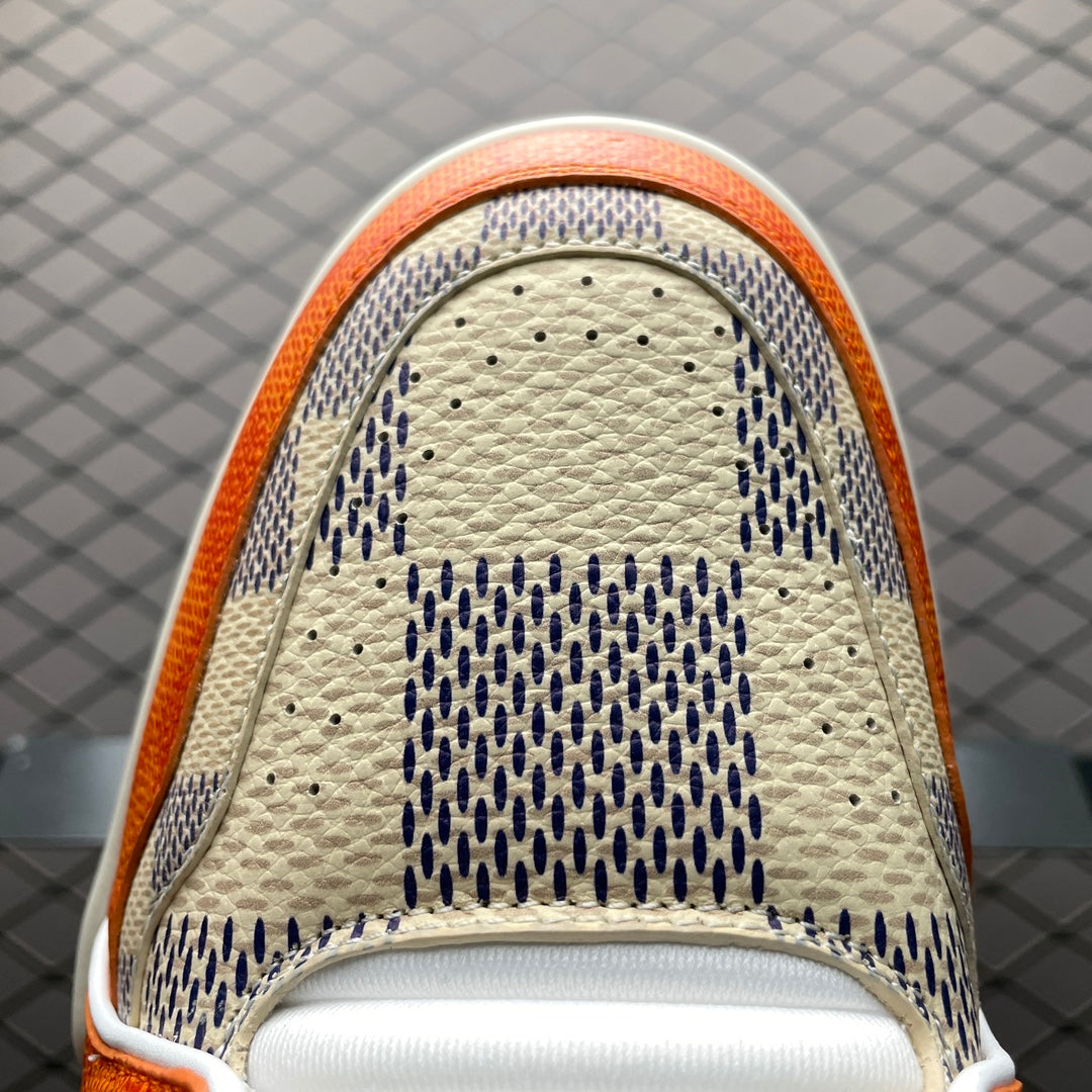 Louis Vuitton Trainer Line Sneaker "WhiteOrange"Green"