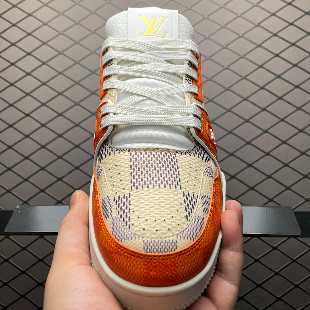 Louis Vuitton Trainer Line Sneaker "WhiteOrange"Green"