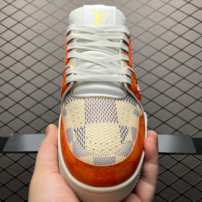 Louis Vuitton Trainer Line Sneaker "WhiteOrange"Green"
