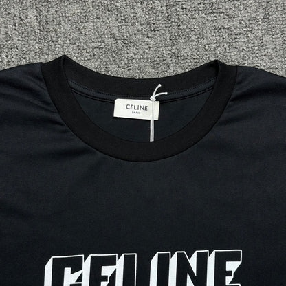 CELINE PARIS print crackle effect cotton jersey