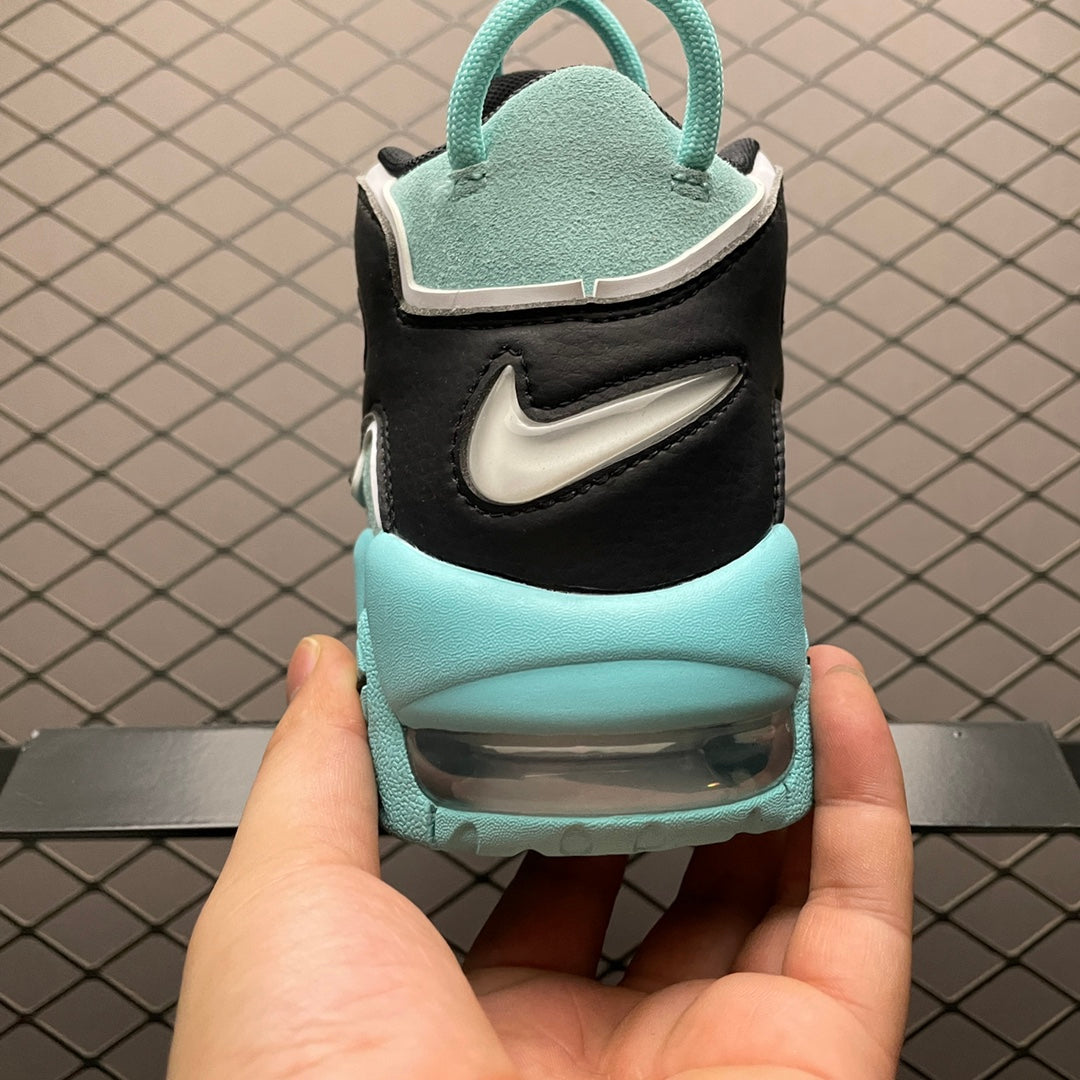 NIKE AIR MORE UPTEMPO GS "LIGHT AQUA / BLACK / WHITE"