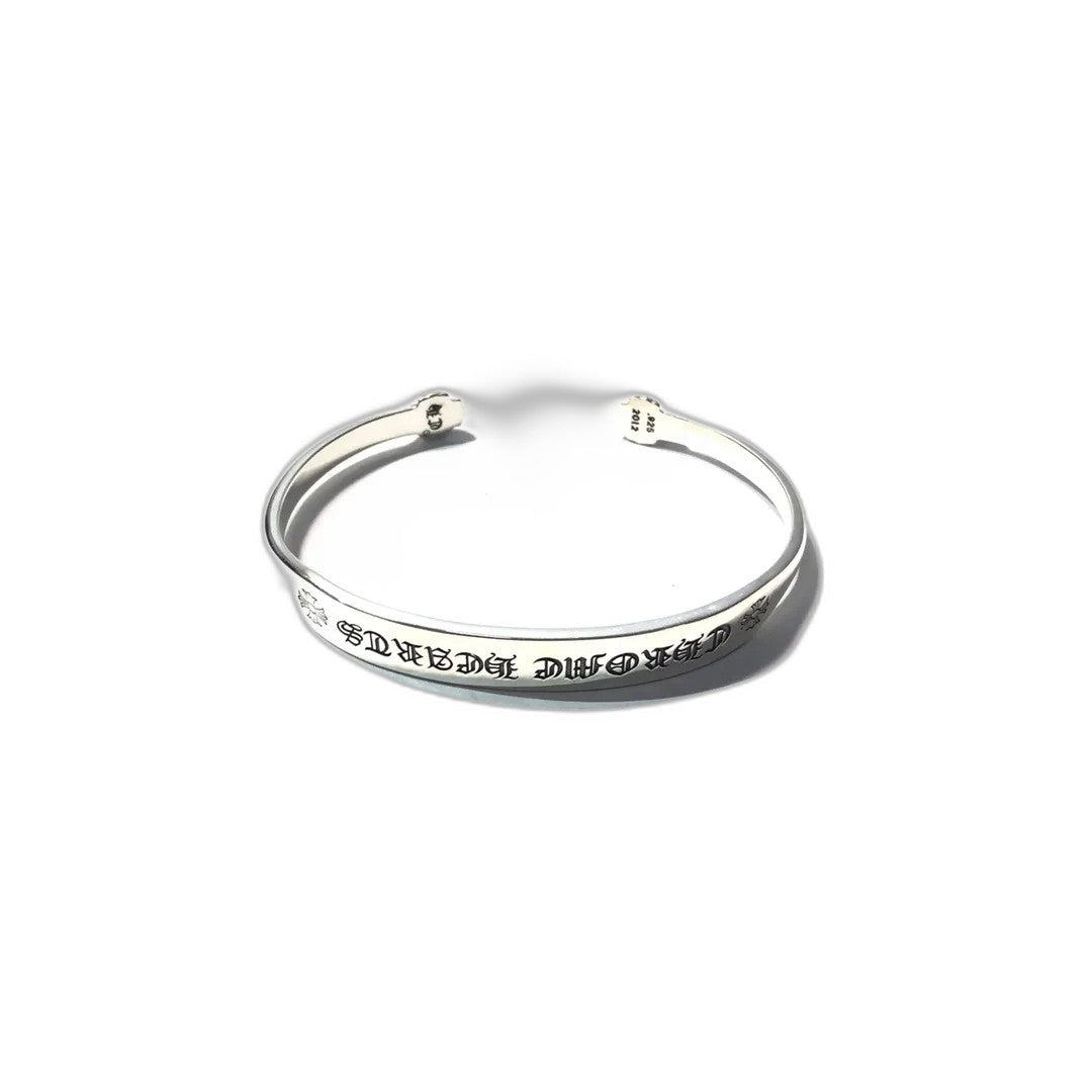Chrome hearts scroll letter bracelet