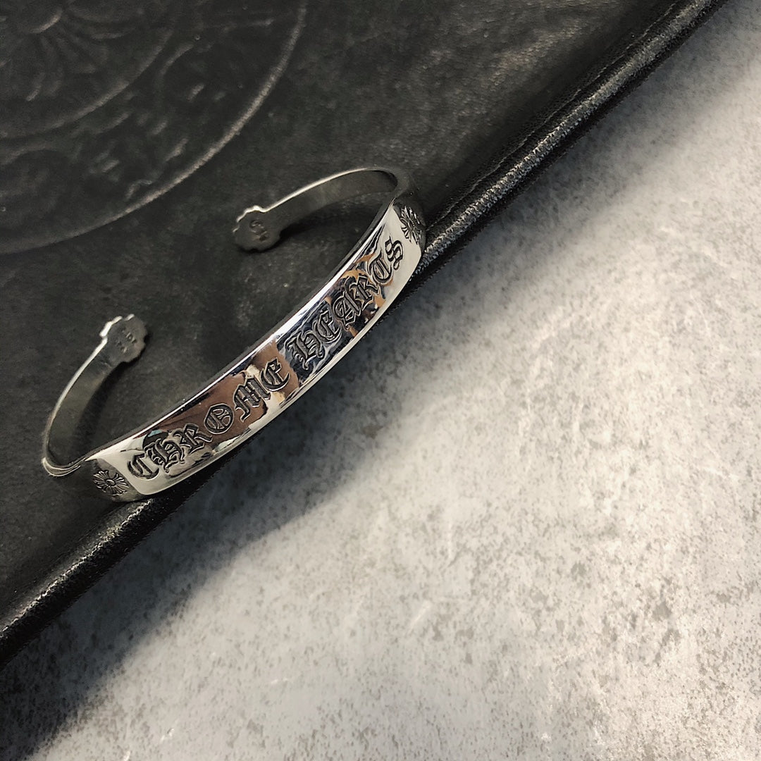 Chrome hearts scroll letter bracelet