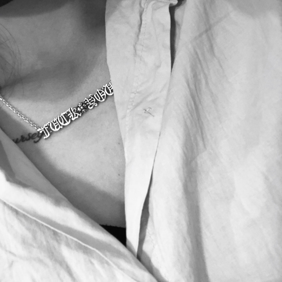 Chrome hearts FK clavicle necklace