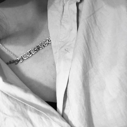 Chrome hearts FK clavicle necklace