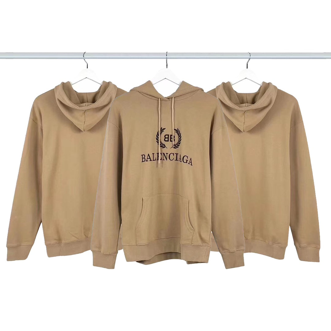 Balenciaga Men's White Logo Wreath Hoodie