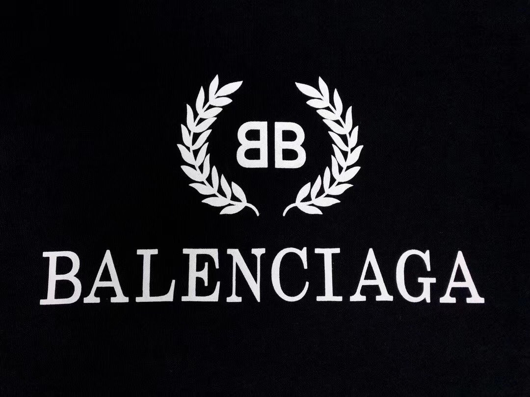 Balenciaga Men's White Logo Wreath Hoodie