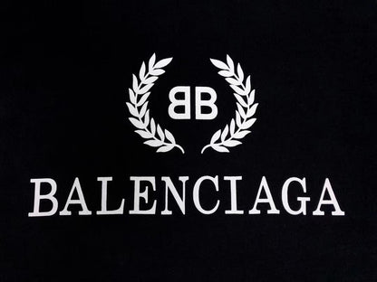 Balenciaga Men's White Logo Wreath Hoodie