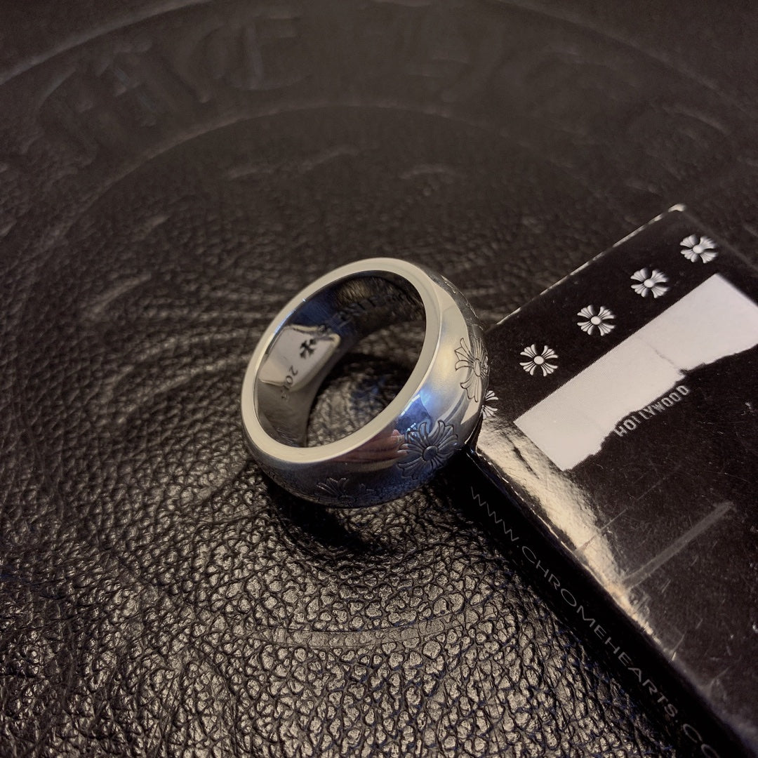 Chrome hearts round cross ring