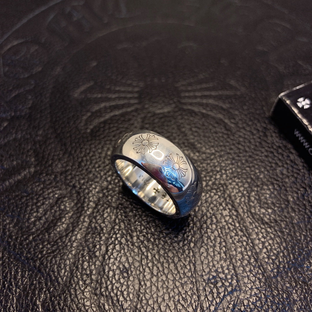 Chrome hearts round cross ring