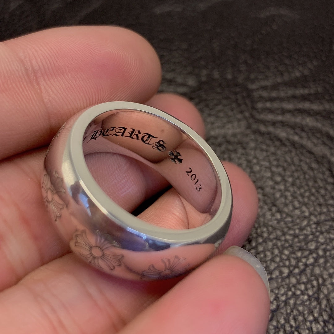 Chrome hearts round cross ring