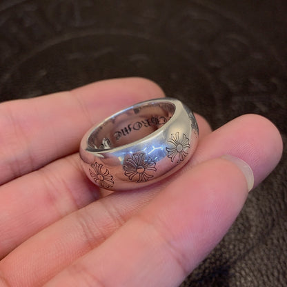 Chrome hearts round cross ring