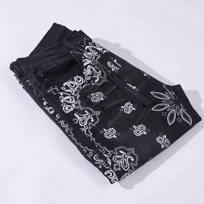 Amiri Skinny Jeans with Flocked BANDANA Motif