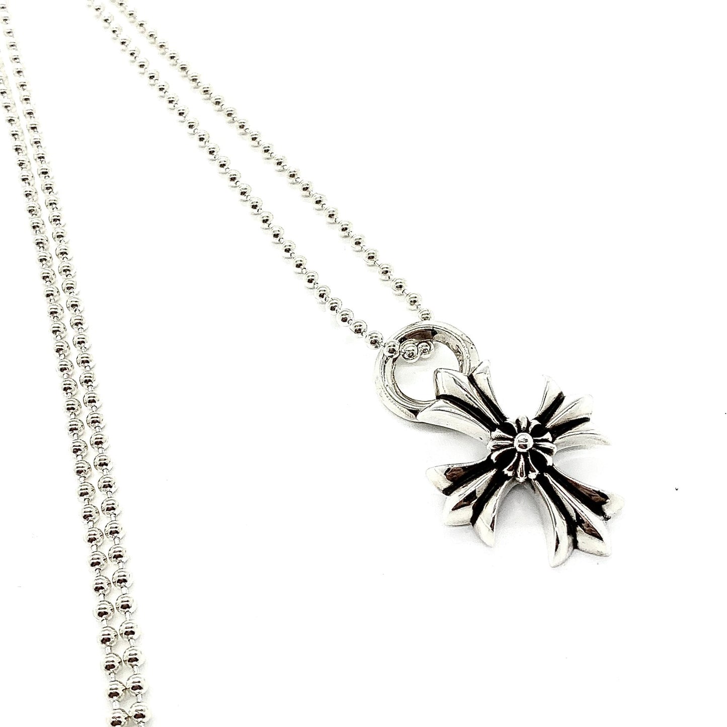 CHROME HEARTS Double Cross Flower Necklace