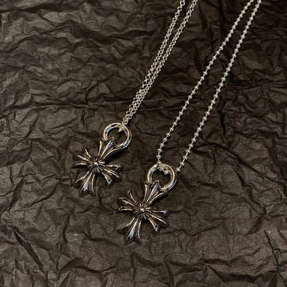 CHROME HEARTS Double Cross Flower Necklace