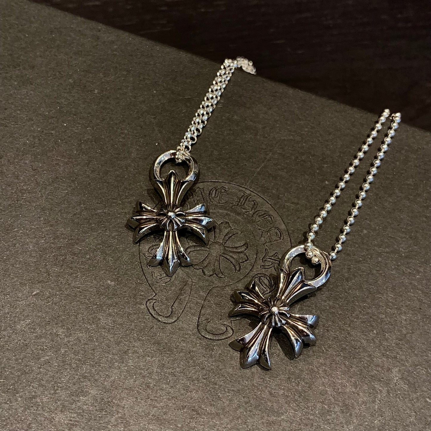 CHROME HEARTS Double Cross Flower Necklace
