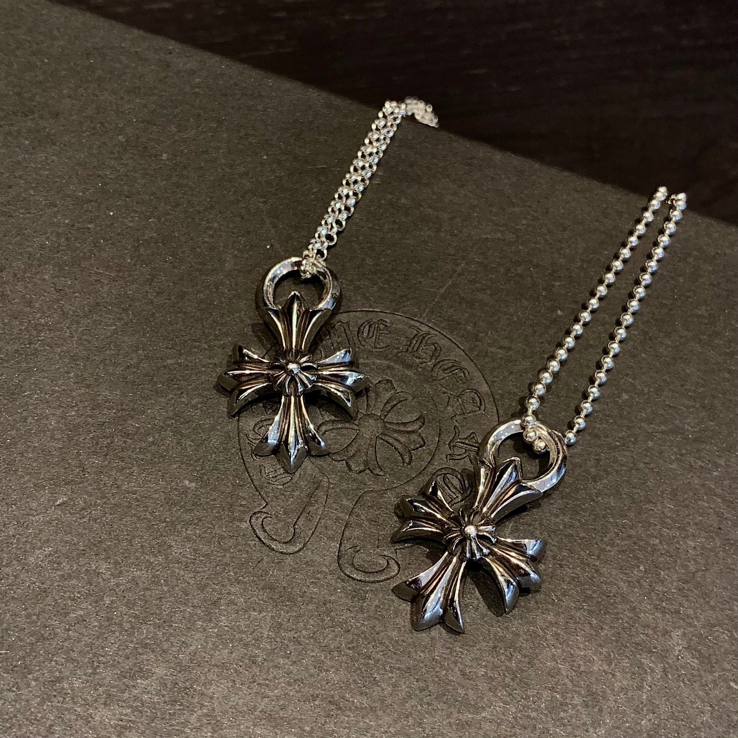 CHROME HEARTS Double Cross Flower Necklace