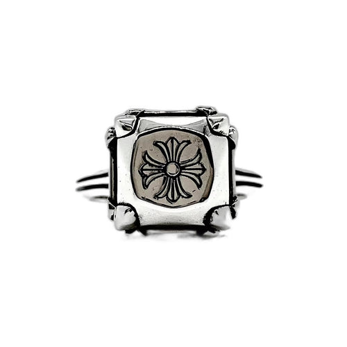 CHROME HEARTS KH butterfly flower diamond ring