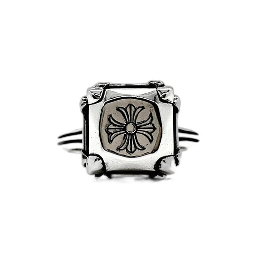 CHROME HEARTS KH butterfly flower diamond ring