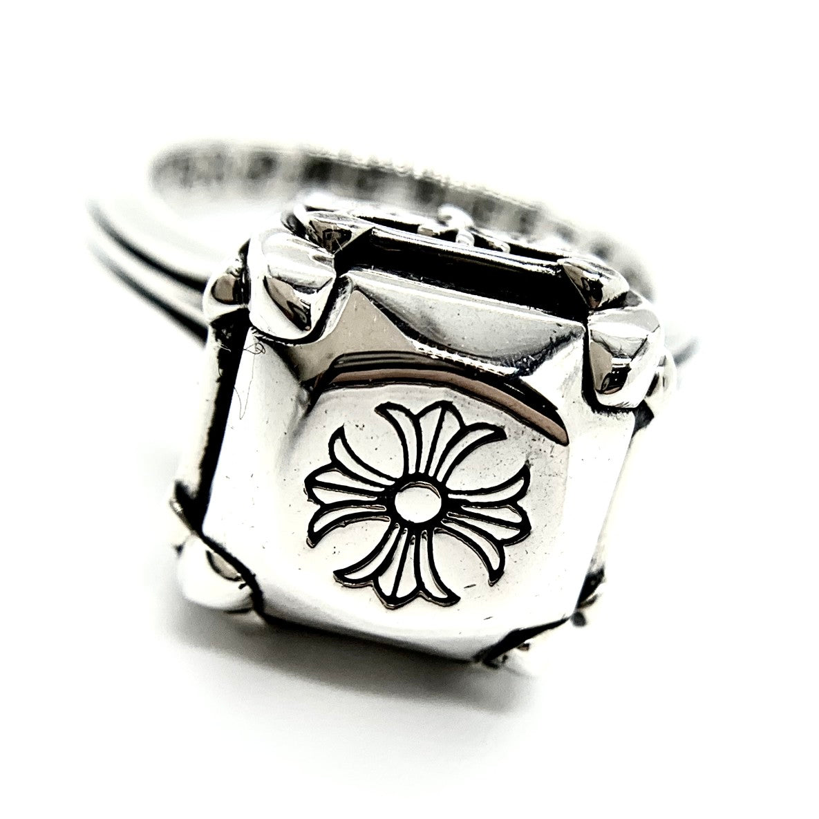CHROME HEARTS KH butterfly flower diamond ring