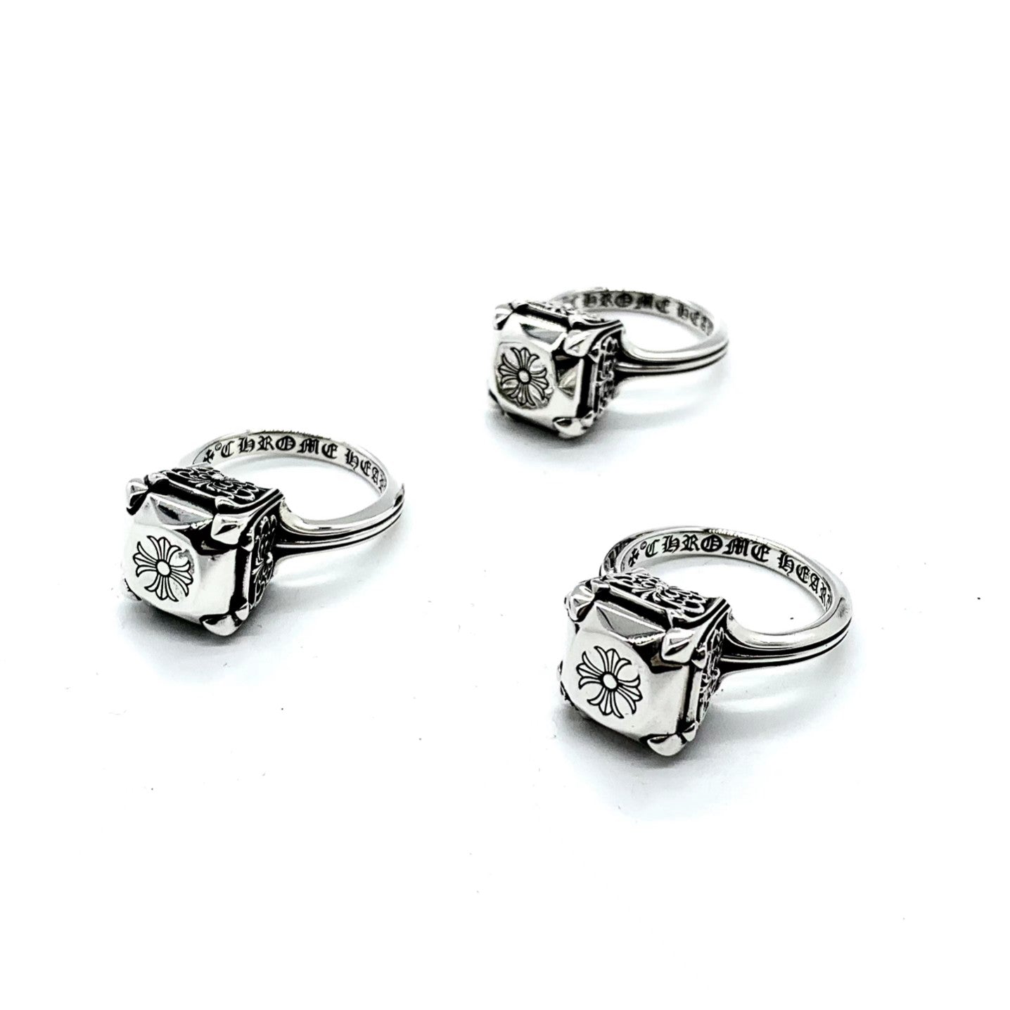 CHROME HEARTS KH butterfly flower diamond ring