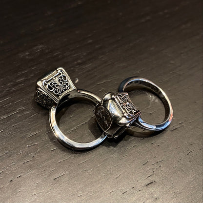CHROME HEARTS KH butterfly flower diamond ring