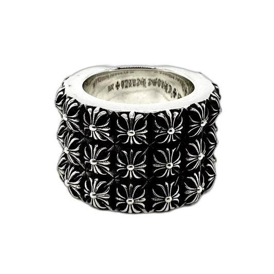 CHROME HEARTS Three-layer cross flower ring
