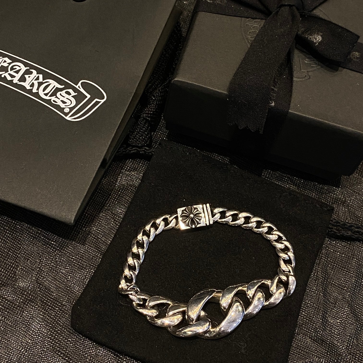 CHROME HEARTS Cross Flower Polished Gradient Bracelet