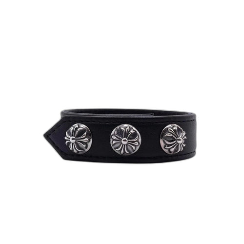 Chrome Hearts Cross Leather Bracelet