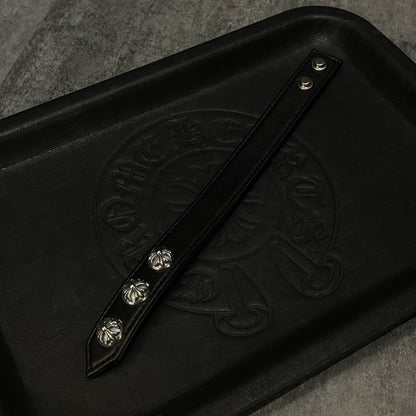 Chrome Hearts Cross Leather Bracelet