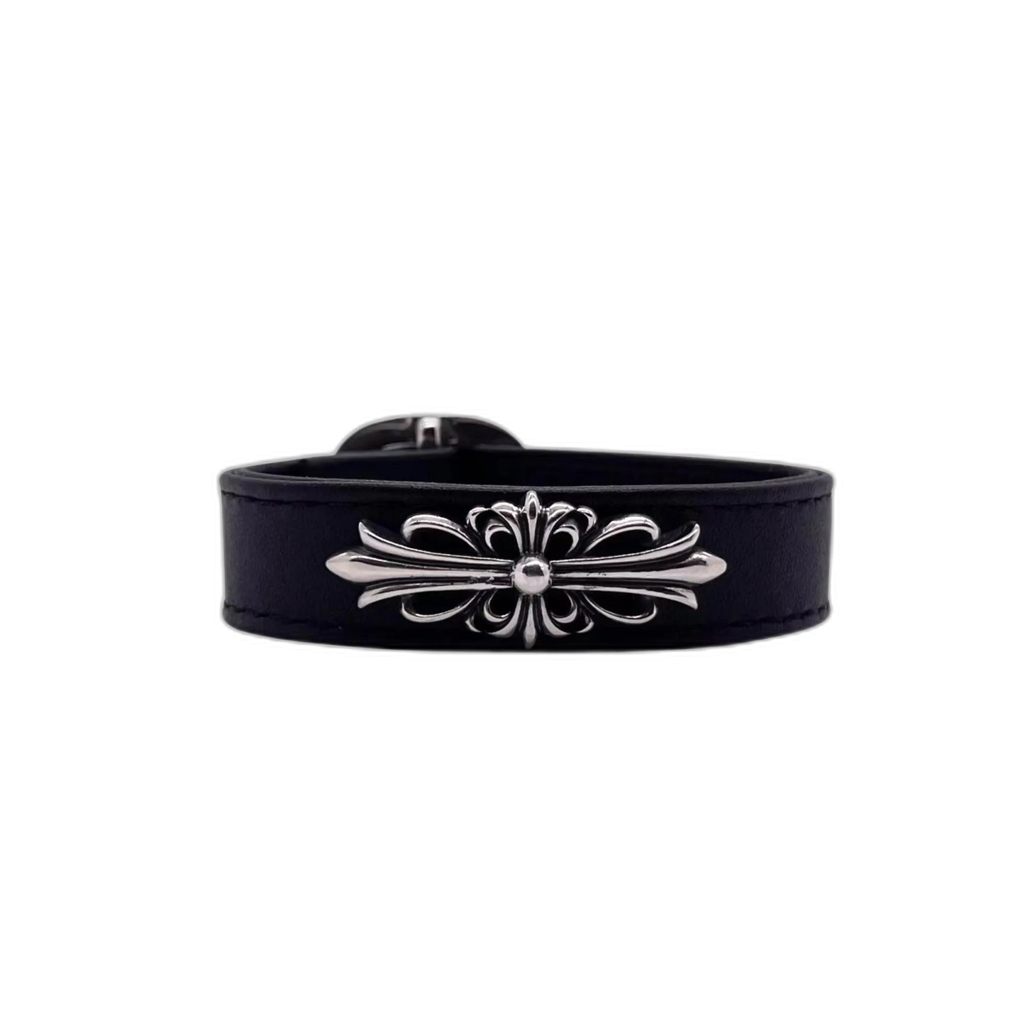 Chrome Hearts Iris Leather Bracelet