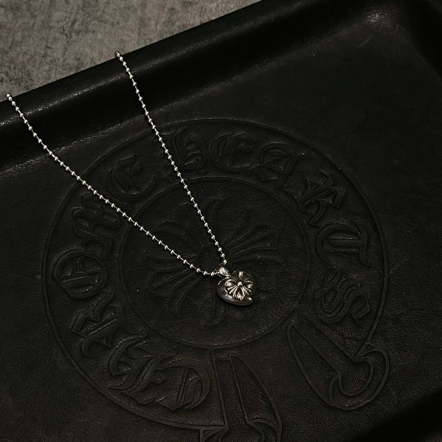 Chrome hearts cross heart necklace