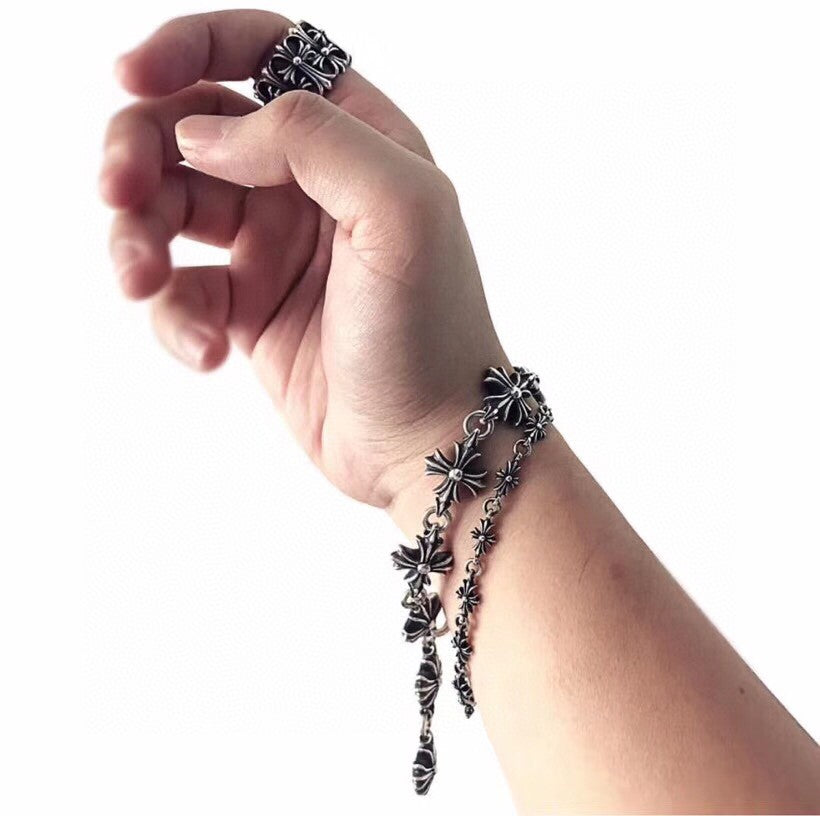 CHROME HEARTS Nine-section cross flower bracelet