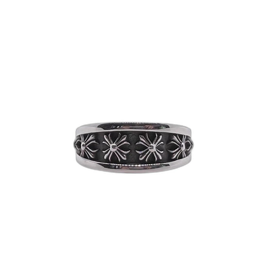 CHROME HEARTS ASYMMETRIC CROSS RING