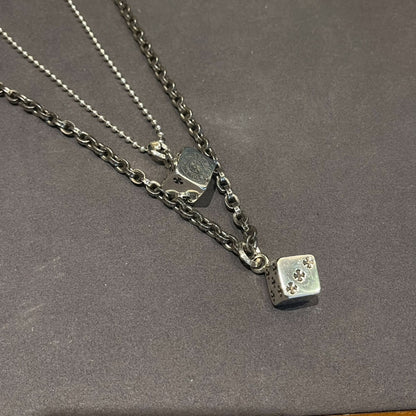 Chrome hearts hoop dice necklace